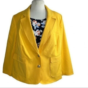 Eloquii yellow blazer size 24 petite